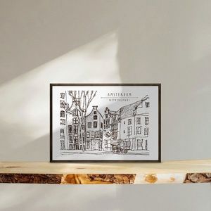 Tablou decorativ, TD140, Desenat manual, Natural imagine