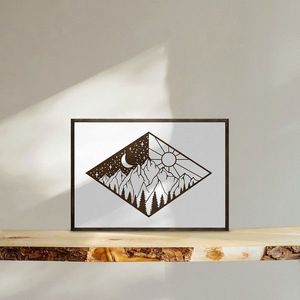 Tablou decorativ, TD143, Desenat manual, Natural imagine