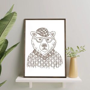 Tablou decorativ, TD148, Desenat manual, Natural imagine