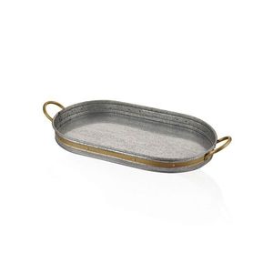 Tava pentru servire, Hermia, 280TMA1792, Gri / Auriu imagine