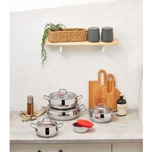 Set vase pentru gatit, Hermia, 216KRC1225, Cutie de depozitare: 12 cm / 0, 5 l (1 bucată), Multicolor imagine