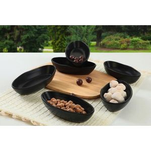 Set boluri pentru aperitive, Hermia, 275KRM1754, Negru imagine