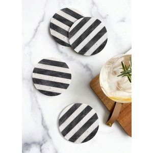 Platou servire alimente, Hermia, 280TMA1902, Alb/Negru imagine