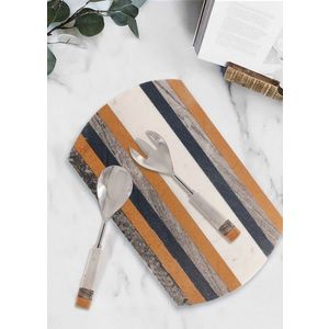 Set ustensile salata, Hermia, 280TMA1898, Galben/Alb imagine