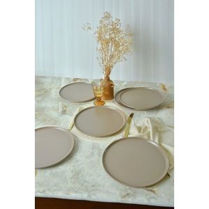 Set platouri servire, Hermia, 275KRM2204, Antibacterian, Taupe Mat imagine