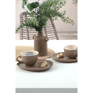 Set cesti de cafea, Hermia, 275KRM1946, Antibacterian, Taupe deschis imagine