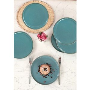 Set farfurii pentru desert, Hermia, 275KRM1851, Antibacterian, Turcoaz imagine