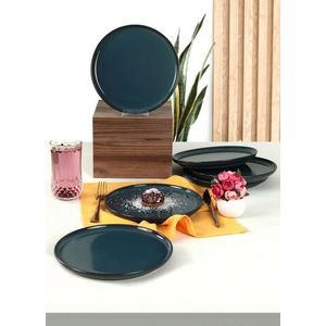 Set farfurii pentru desert, Hermia, 275KRM1852, Antibacterian, Albastru imagine