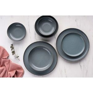 Serviciu de masa, Hermia, 513RKT1109, Farfurie: 20 x 20 x 5 cm (6 bucăți), Albastru imagine