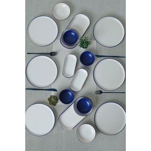 Set de mic dejun, Hermia, 275KRM1963, Antibacterian, Albastru/Alb imagine
