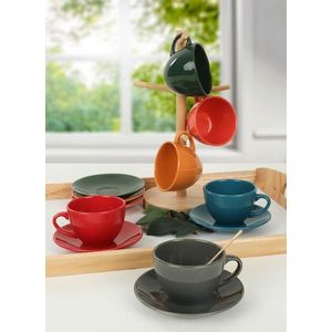 Set pentru ceai, Hermia, 275KRM1621, Rezistenta la socuri termice, Multicolor imagine