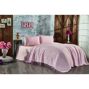 Cuvertura matlasata dubla, L'essentiel Maison, Lotus, Roz pudra imagine