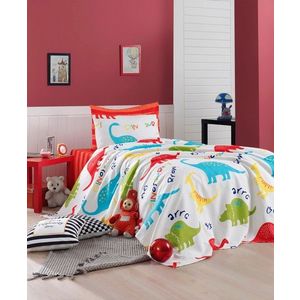 Set cuvertura pique Single, L'essentiel Maison, Dinazorus, Bumbac, Alb imagine