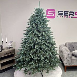 Brad artificial Christmas Deluxe by Sersimo, Alaska Select verde argintiu, integral 3D, 180 cm imagine