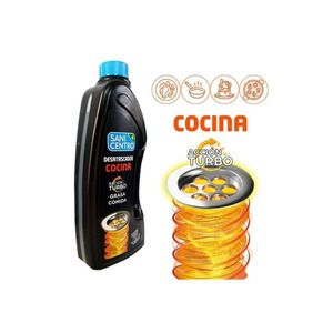 Solutie pentru desfundat tevi bucatarie 1 L, Action Turbo, Sanicentro imagine