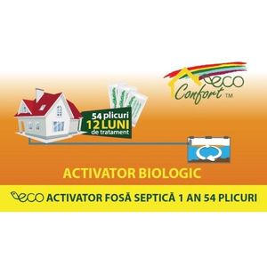 Activator biologic pentru fose septice, 1 an 54 plicuri, tratament 12 luni, Eco Confort imagine