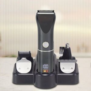 Set de ingrijire pentru barbati 12 in 1 Beper, 4x4x16.5 cm, ABS/otel, negru imagine