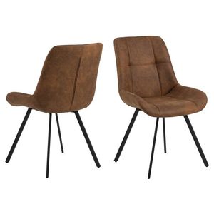 Scaun Waylor, Actona, 54x58.5x88 cm, poliester/otel, camel imagine