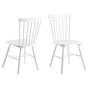 Scaun Riano, Actona, 50.5x49.5x86 cm, lemn de frasin, alb imagine