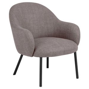 Fotoliu Spencer, Actona, 70x75x75 cm, tesatura structurata/otel, gri maro deschis imagine