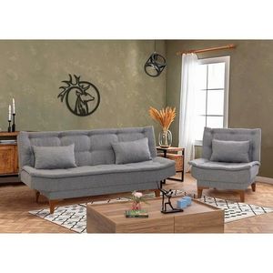 Set canapea extensibilă, Atelier del Sofa, 867UNQ1641, Gri imagine