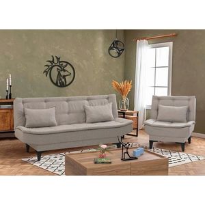 Set canapea extensibilă, Atelier del Sofa, 867UNQ1696, Crem imagine
