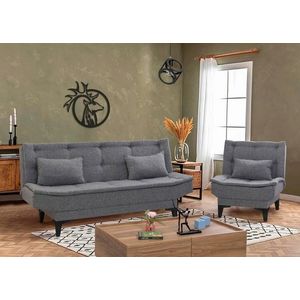 Set canapea extensibilă, Atelier del Sofa, 867UNQ1694, Gri inchis imagine
