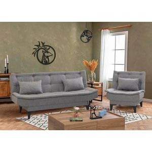 Set canapea extensibilă, Atelier del Sofa, 867UNQ1693, Gri imagine
