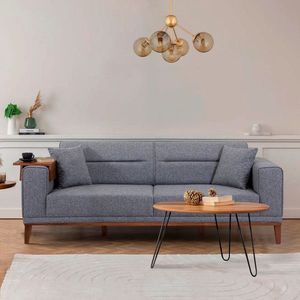 Canapea extensibila 3 locuri, Atelier del Sofa, 867UNQ1366, Gri inchis imagine