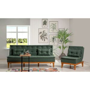 Set canapea extensibilă, Atelier del Sofa, 867UNQ1608, Verde imagine