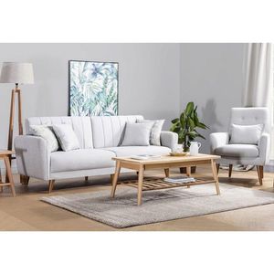Set canapea extensibilă, Atelier del Sofa, 867UNQ1583, Crem imagine