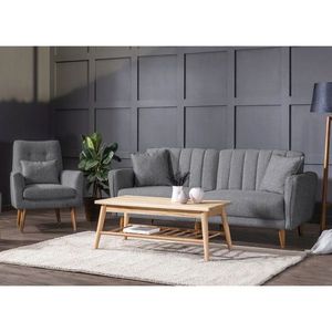 Set canapea extensibilă, Atelier del Sofa, 867UNQ1582, Gri inchis imagine