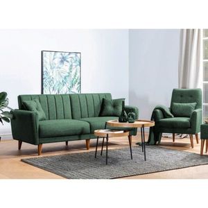 Set canapea extensibilă, Atelier del Sofa, 867UNQ1585, Verde imagine