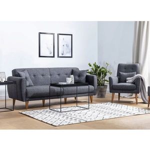 Set canapea extensibilă, Atelier del Sofa, 867UNQ1586, Antracit imagine