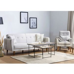 Set canapea extensibilă, Atelier del Sofa, 867UNQ1590, Crem imagine