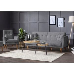 Set canapea extensibilă, Atelier del Sofa, 867UNQ1589, Gri inchis imagine