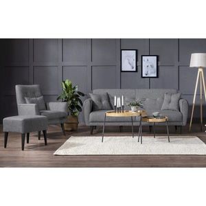 Set canapea extensibilă, Atelier del Sofa, 867UNQ1686, Gri inchis imagine