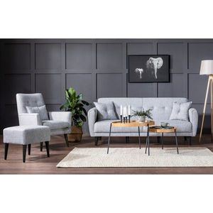 Set canapea extensibilă, Atelier del Sofa, 867UNQ1685, Gri imagine
