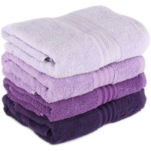 Set 4 prosoape de maini, Hobby, 70x140 cm, 100% bumbac, mov imagine