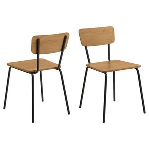 Scaun Peru, Actona, 45.6x52.5x75 cm, otel, stejar salbatic mat imagine