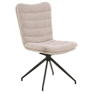 Scaun Grafton, Actona, 50.5x65x96.5 cm, rotativ, tesatura Boucle/otel, gri deschis imagine