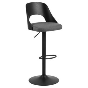 Scaun de bar Lucy, Actona, 47x50.5x113 cm, rotativ, poliester/otel, gri inchis imagine