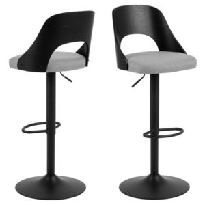 Scaun de bar Lucy, Actona, 47x50.5x113 cm, rotativ, poliester/otel, bej nisip imagine