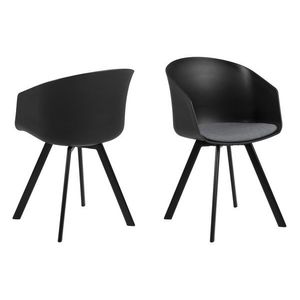 Scaun Moon, Actona, 51.5x54.5x81 cm, poliester/otel, gri imagine