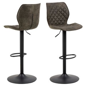 Scaun de bar Naomi, Actona, 45.5x50.5x116 cm, rotativ, poliester/otel, antracit imagine