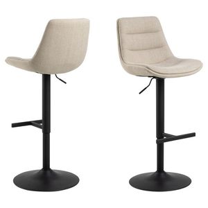 Scaun de bar Adisa, Actona, 47x52.5x95 cm, rotativ, tesatura structurata/otel, bej imagine