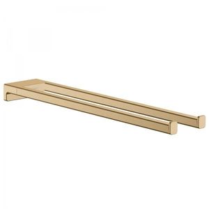 Suport prosop dublu Hansgrohe AddStoris bronz periat imagine