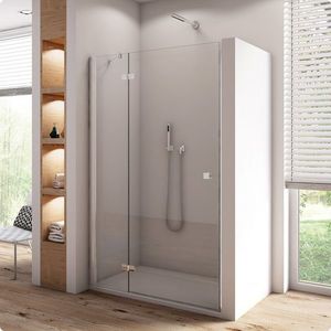 Usa de dus batanta cu segment fix Ronal (SanSwiss) Annea AN13 120cm stanga sticla securizata 6mm imagine