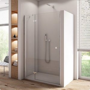 Usa de dus batanta cu segment fix Ronal (SanSwiss) Annea AN13 100cm stanga sticla securizata 6mm imagine