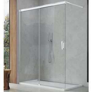 Cabina de dus Walk-in culisanta Ronal (SanSwiss) Cadura CAW2G 120cm orientare stanga sticla AquaPerle 6mm imagine
